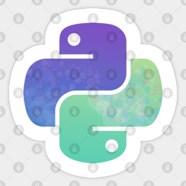 Python logo. Python programming sticker - Python Logo - Sticker | TeePublic