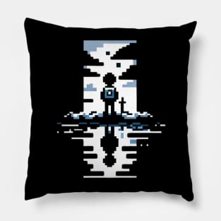 Pixelated Journey of Self-Reflection - A Quest for Identity in Pixel Art Pillow