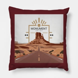 Monument Valley National Park Travel Sticker Pillow