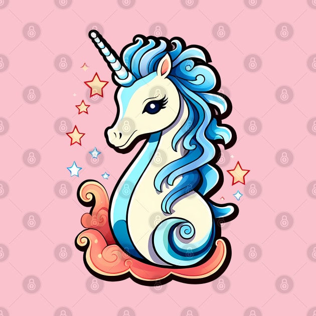 Magical Unicorn Seahorse by TaevasDesign