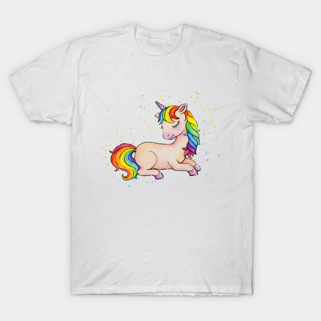 Sleeping Rainbow Unicorn Unicorn T Shirt Teepublic