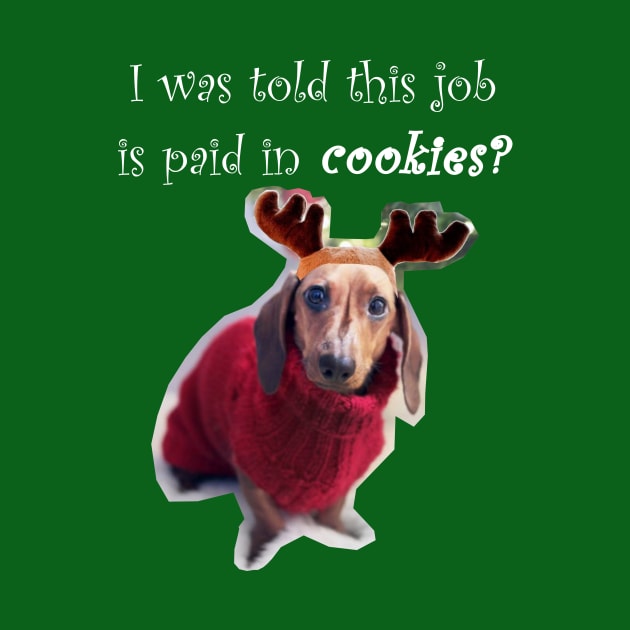 I was told this job is paid in cookies?- Reindeer Puppy by Humerushumor