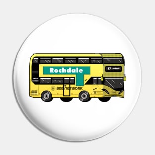 Rochdale Transport for Greater Manchester (TfGM) Bee Network yellow bus Pin