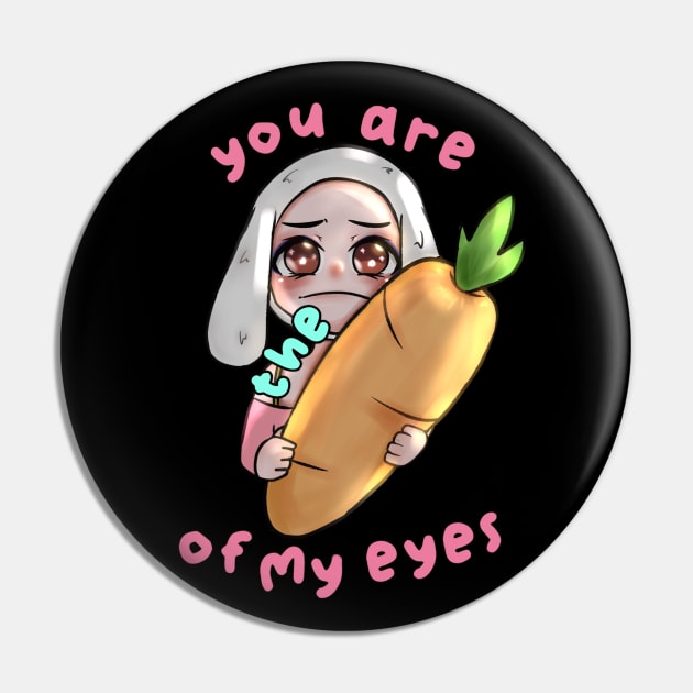 The Carrot of My Eyes (Black) Pin by Tired Pirate