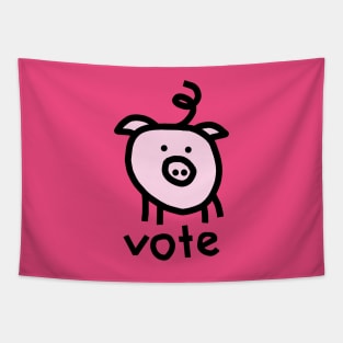 Vote Political Pig Tapestry