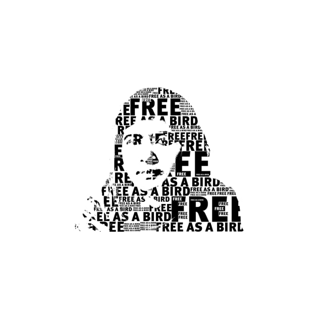 MALALA FREE AS A BIRD TEXT DESIGN by DJVYEATES