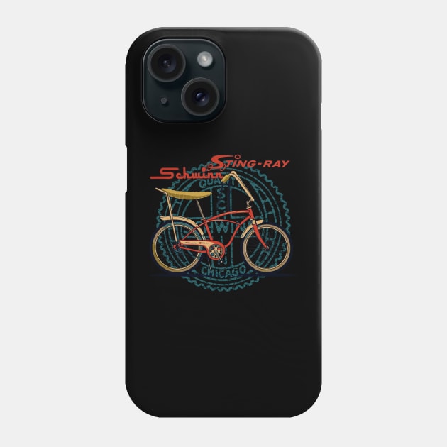 Schwinn Stingray Vintage Bicycle Tribute Phone Case by Midcenturydave