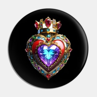 Bejewelled Heart Pin