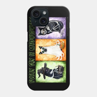 Every Day is Meowloween (Green) Phone Case