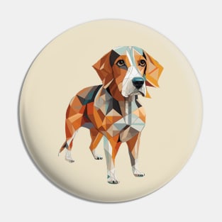 Geometric Beagle Pin