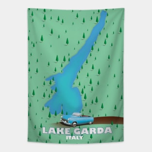 Lake Garda travel map Tapestry