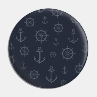 Anchor Wheel Maritim nautical seamless pattern Pin