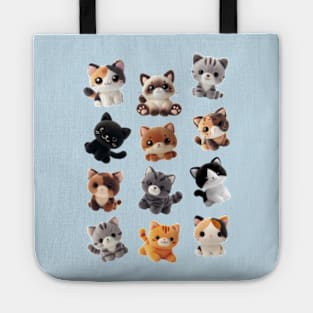 Cat plush toy collection Tote