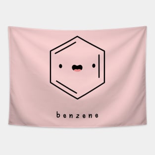 Kawaii Benzene Hydrocarbon Ring Tapestry