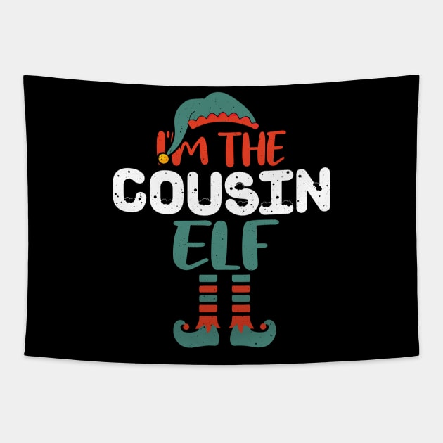 I'm The Cousin Elf Santa Winter Holiday Christmas Tapestry by CrissWild