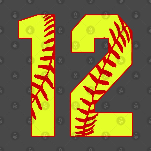 Fastpitch Softball Number 12 #12 Softball Shirt Jersey Uniform Favorite Player Biggest Fan by TeeCreations