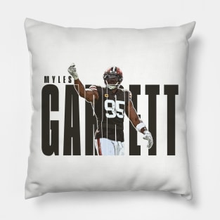 myles garrett Pillow