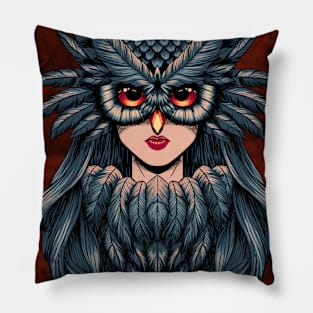 Owl woman Pillow