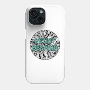 Resist Despair Zentangle Green Phone Case