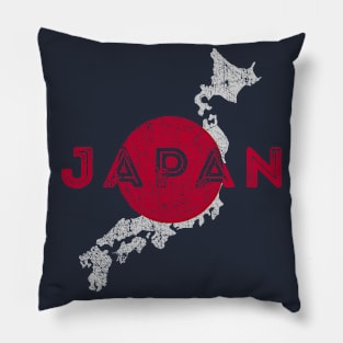 Japan Map and Flag Souvenir Pillow