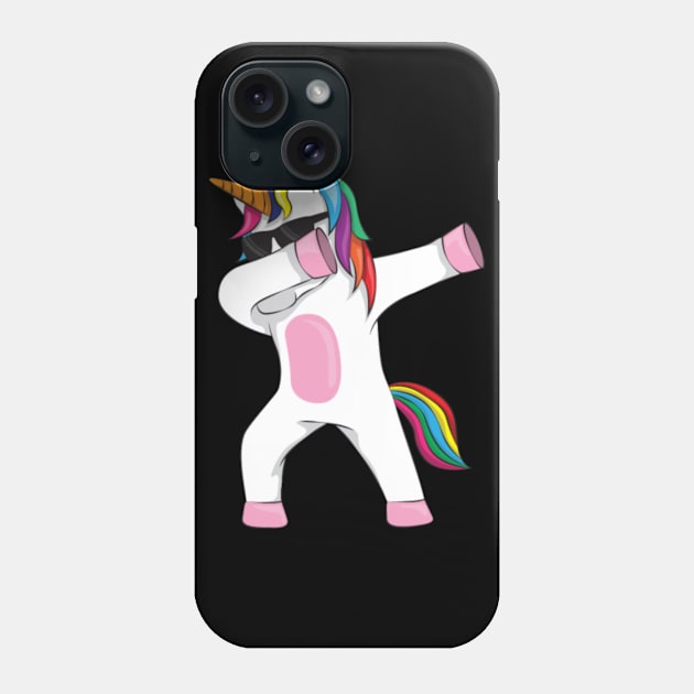 Cute Dabbing Unicorn Shirt Funny Unicorn Dab shirt Phone Case by Nulian Sanchez