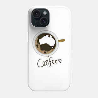 Coffee love Australia Digital Drawing Phone Case