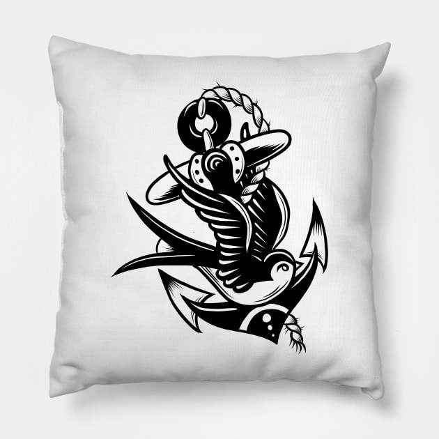 Bird and anchor Pillow by Adorline