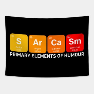 Sarcasm: Primary Element Of Humour Funny Scientific Periodic Table Pun Tapestry