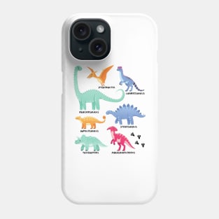 Types of Dinosaurs Future Paleontologist Kids Dino Lover Phone Case