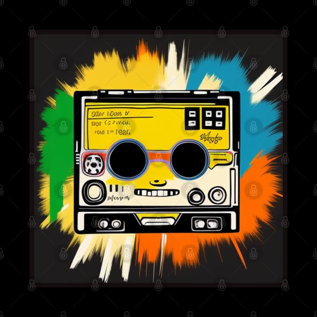 80s Retro 8-Track Vintage Music by musicgeniusart