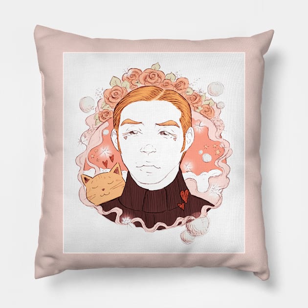 Flowery Hux Pillow by RekaFodor