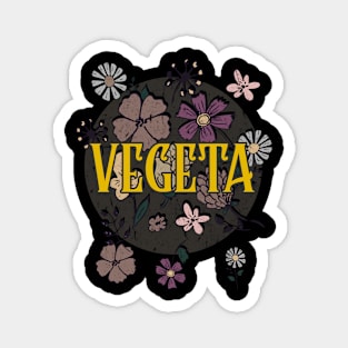 Aesthetic Proud Name Vegeta Flowers Anime Retro Styles Magnet