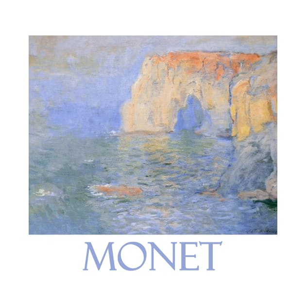 The Manneport, Reflections of Water (1885) by Claude Monet by Naves