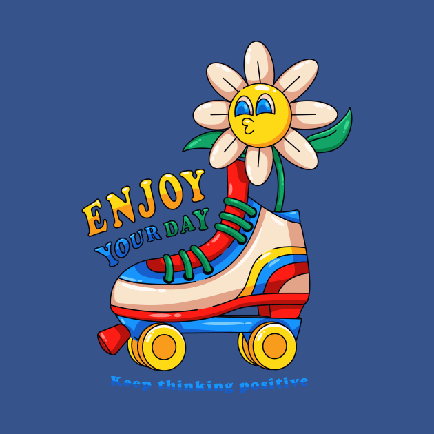 Ejoy yor day, flowers in skates by Vyndesign