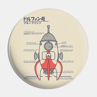 SS Dolphin Blueprints Pin