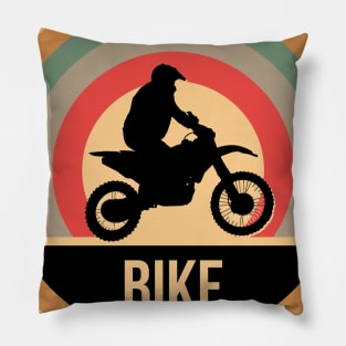 Retro Vintage Motorbike Gift For Motorcyclists Pillow