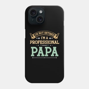 Retired Papa Father's Day Vintage Retro Phone Case