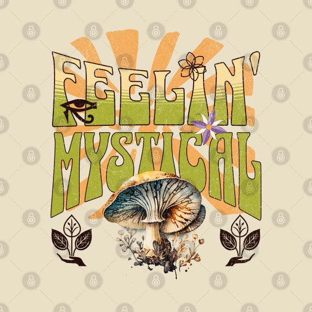 Groovy Retro Feelin' Mystical Mushrooms by 2HivelysArt