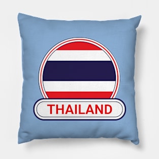 Thailand Country Badge - Thailand Flag Pillow