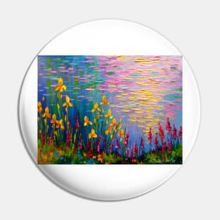 Flowers by the pond Pin