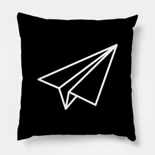 Paper plane origami (dark backgrounds) Pillow