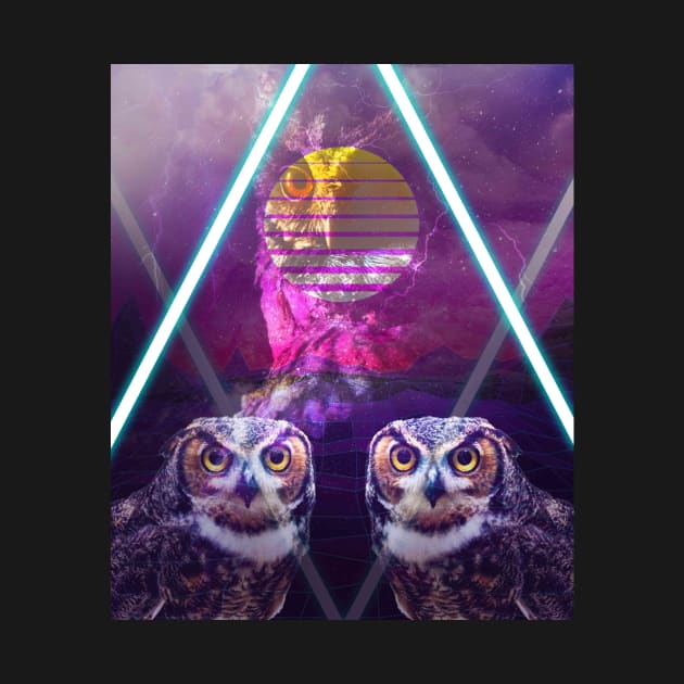 Trippy Owl Rave by Random Galaxy