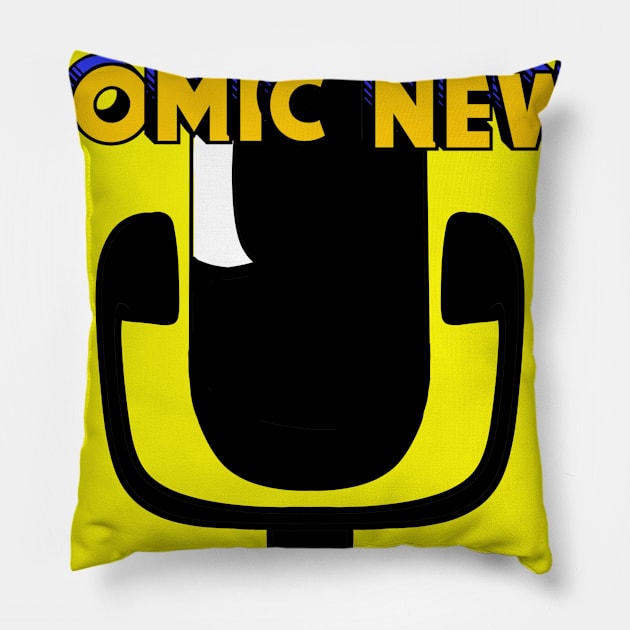 Fortress of Comic News Microphone Pillow by Fortress Comics