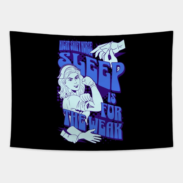 Sleep is for the weak Tapestry by Emmi Fox Designs