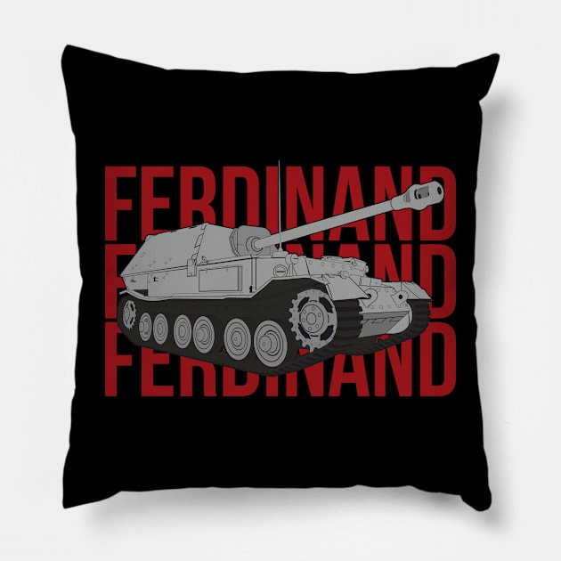 Ferdinand German tank destroyer Pillow by FAawRay