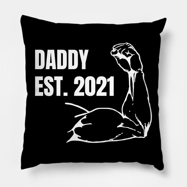 Daddy Est 2021| Dad Since 2021 Pillow by Artmmey