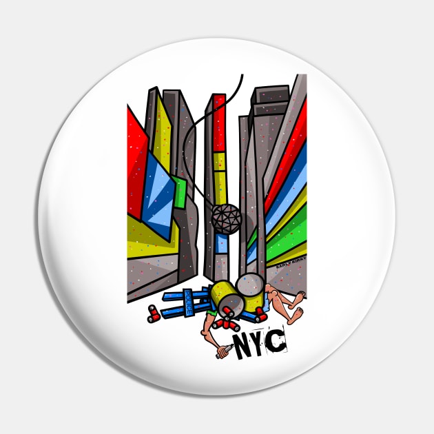 New York City Ball Drop Pin by mailboxdisco