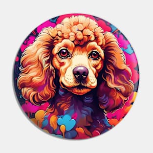 My Best Paw Poodles Graffiti Pin