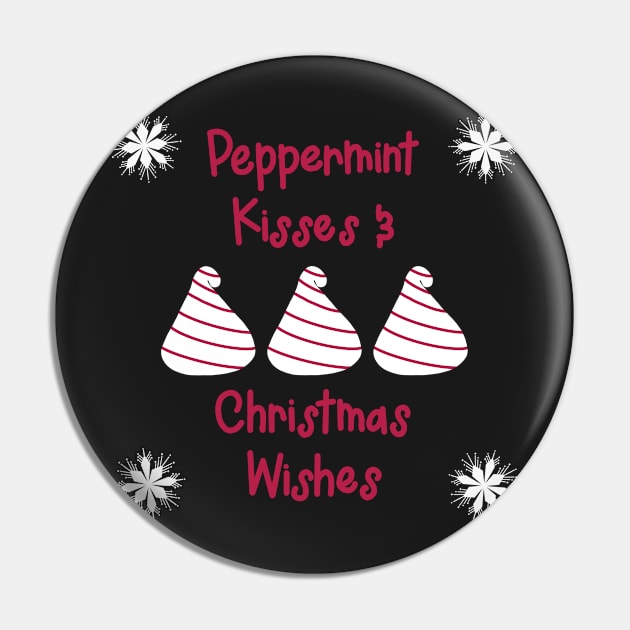 Peppermint Kisses & Christmas Wishes Pin by MarcyBrennanArt