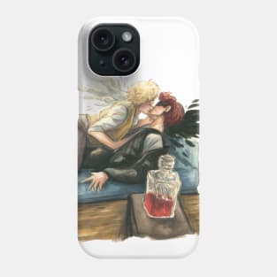 Good Omens 2 watercolour kiss Phone Case